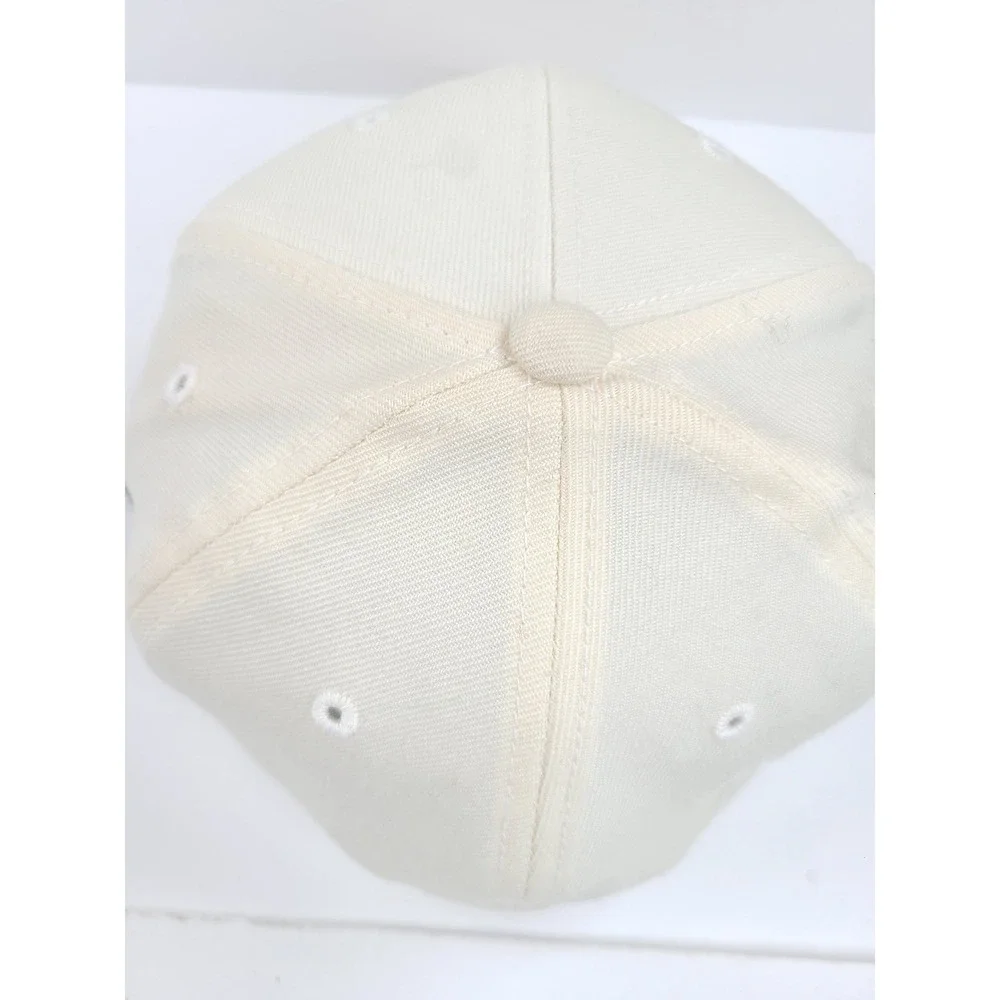 Reebok Chicago Bears NFL On Field Fitted Hat 7 7/8 Cream Wool Flat Brim Cap